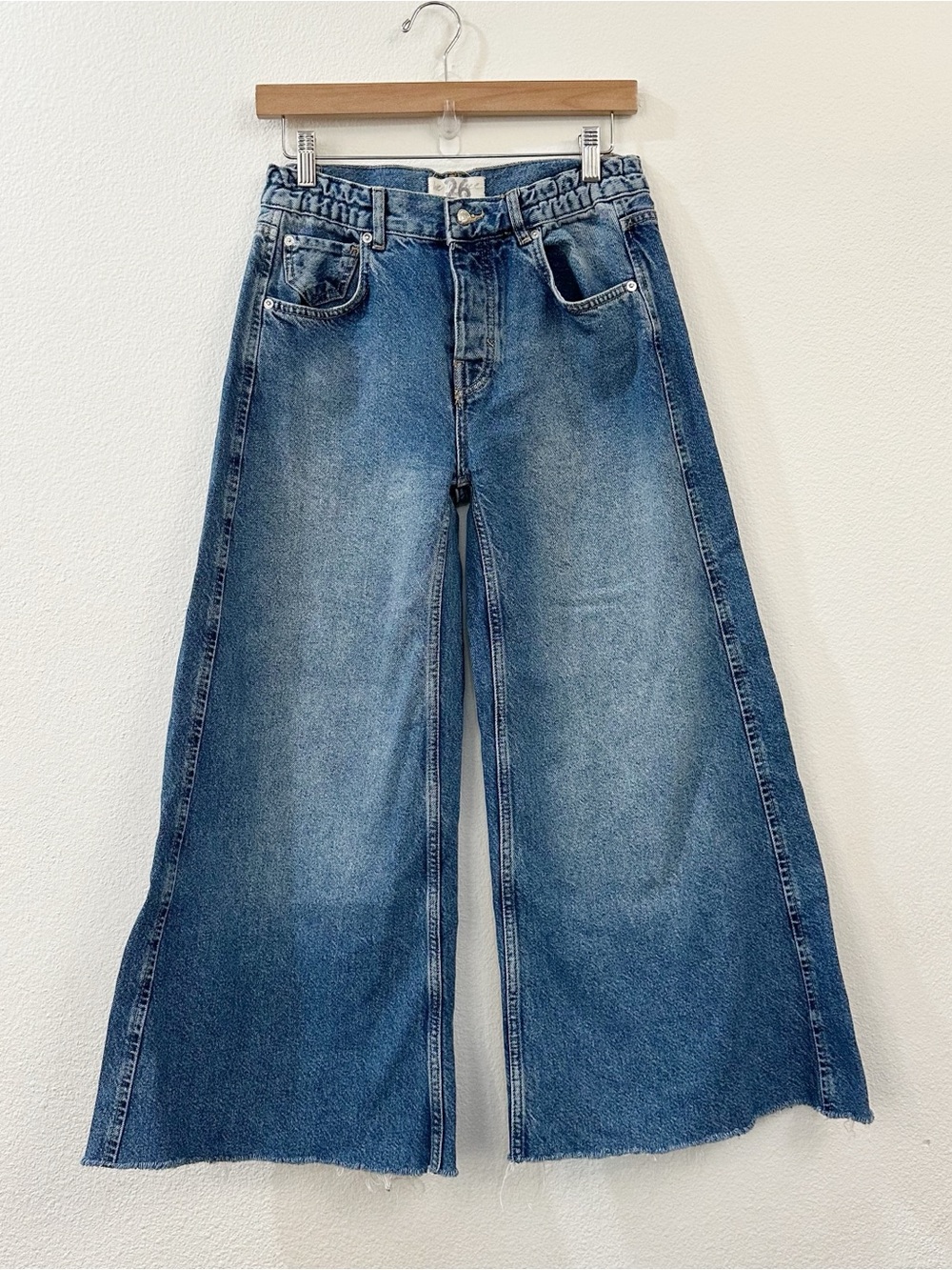 Free People We The Free Libre Wide Leg Jeans Hemmed Suze 26
